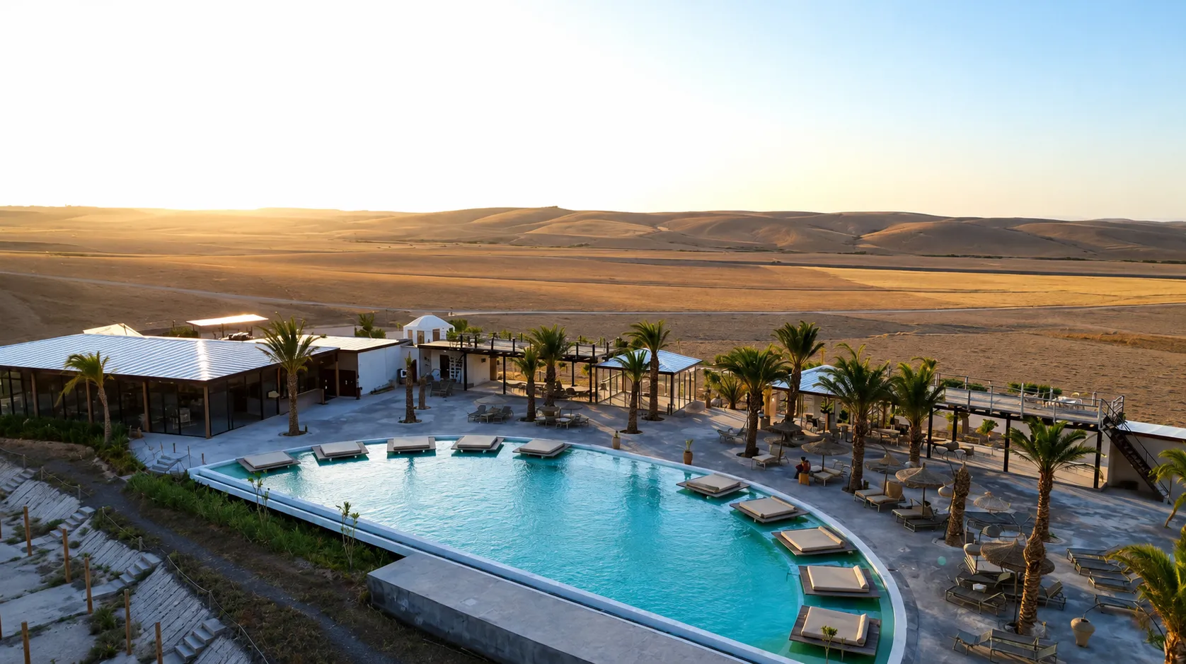 The Olive Court — Sunset Agafay